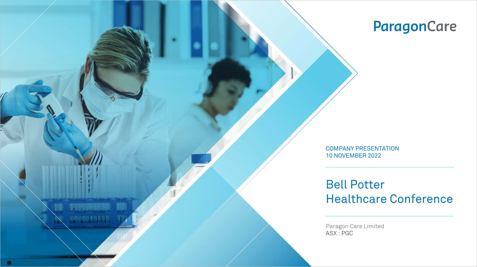 Bell Potter Healthcare Conference Presentation - PGC Paragon Care Ltd